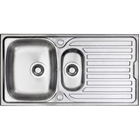 Maine Stainless Steel Reversible Kitchen Sink & Drainer 1.5 Bowl in Silver