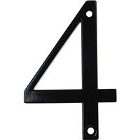Fab and Fix Fab & Fix Hardex Door Numeral Matt 4 in Black Zinc