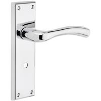 Minerva Door Handles Bathroom Polished (Pair) in Chrome