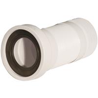 McAlpine Flexible Straight WC Connector 170mm-410mm WC-F26R in White Rubber