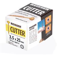 Reisser Cutter Pozi Screw 3.5 x 25mm (200 Pack) in Gold