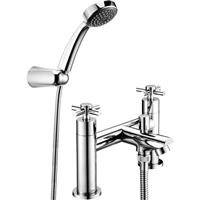 Deva Motif Taps Bath Shower Mixer in Chrome Brass