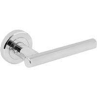 Serozzetta Philadelphia Lever On Rose Door Handles Polished (Pair) in Chrome