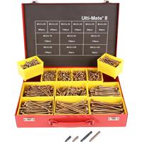 Ulti-Mate II Stick-Fit Zinc & Yellow Plated Screw Metal Case (1570 Piece) in Gold