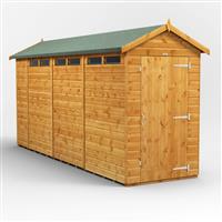 Powersheds Power Apex Security Shed 14' x 4' in Natural Timber