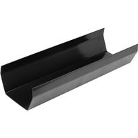 Aquaflow 114mm Square Line Gutter 3m in Black PVCU