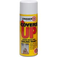Zinsser Covers Up Vertical Ceiling Spray Paint 400ml in White