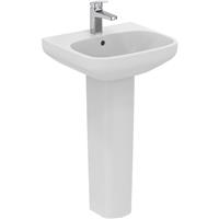 Ideal Standard i. life Basin and Pedestal 50cm 1 Tap Hole in White Ceramic