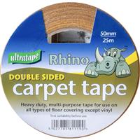 Ultratape Double Sided Carpet Tape 50mm x 25m in Yellow