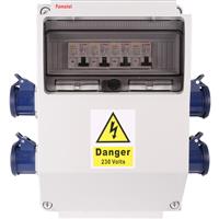 Famatel Hook Up Unit 4 x 16A Socket & RCBO (600 X 390 X 200)