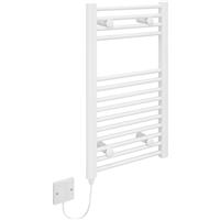 Kudox Electric Pre-Filled Flat Towel Radiator 700 x 400mm 150W in White Steel