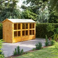 Power Apex Potting Shed 12' x 4' in Natural Timber