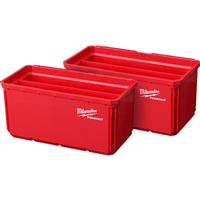 Milwaukee PACKOUT10x20 cm Nest Bin - 2 pcs. 102 x 203 x 102 (2Pk) in Red Plastic