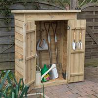 Forest Garden Pressure Treated Overlap Garden Store Pent 132cm (h) x 108cm (w) x 55cm (d) in Natural Timber