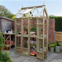 Forest Garden Victorian Walkaround Greenhouse 228cm (h) x 96cm (w) x 126cm (d) in Natural Timber