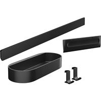 Hansgrohe WallStoris Shower Storage Kit Matt in Black Plastic
