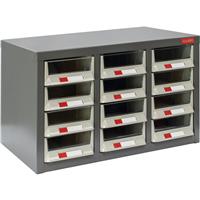Barton Small Parts Steel Cabinet without Doors 12 Drawers - 350 x 586 x 290mm