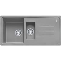 Franke Malta Kitchen Sink & Drainer Stone 1.5 Bowl in Grey Granite