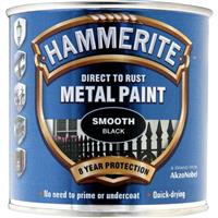 Hammerite Metal Paint Smooth 250ml in Black