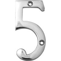 Unbranded Numeral 75mm 5 in Chrome Chrome Plated