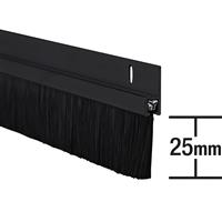 Stormguard Heavy Duty Brush Strip 2134mm in Black Aluminium