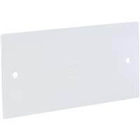 Axiom PVC Blank Plate 2 Gang in White Plastic