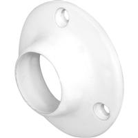 Hiatt Wardrobe Rail 19mm End Socket (10 Pack) in White Zinc