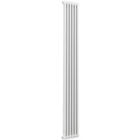 Arlberg 2-Column Vertical Radiator 2000 x 302mm 2826Btu in White Steel