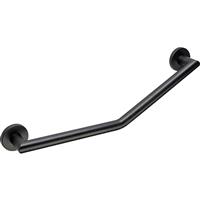 Metlex Croydex Angled 600mm Grab Bar Matt in Black Stainless Steel