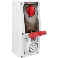 Famatel Industrial RCD Socket IP67 415V 16A 30ma 3PN+E Switched