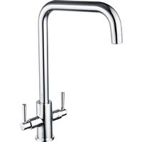 Deva Walton Mono Mixer Kitchen Tap in Chrome Brass