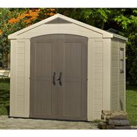 Keter Factor Shed 8' x 6' in Brown Steel Reinforced Plastic