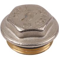 Hep2O Manifold End Cap 3/4" Male in Silver Brass