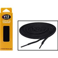 V12 Footwear Shoe Laces in Black Nylon