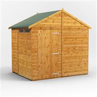 Powersheds Power Apex Security Shed 6' x 8' in Natural Timber