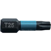 Makita Impact Rated Bit T25 x 25mm (2 Pack) in Black