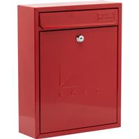 Burg-Wachter Compact Post Box Pillarbox in Red Galvanised Steel