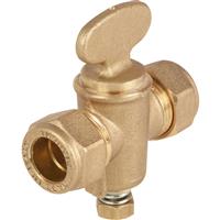 Compression Fan Key Gas Cock 15mm Brass