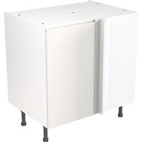 Kitchen Kit Flatpack J-Pull Kitchen Cabinet Base Blind Corner Unit Ultra Matt 800mm in White MFC