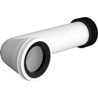 Viva Long 90deg Pan Connector 448mm in White Polypropylene