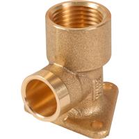 Made4Trade End Feed Wall Plate Elbow 15mm x 1/2" in Gold