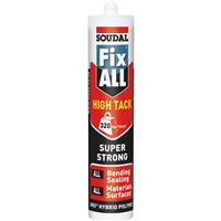 Soudal Fix All High Tack Adhesive & Sealant 290ml in White
