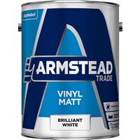Armstead Trade Vinyl Matt Paint Brilliant 5L in White