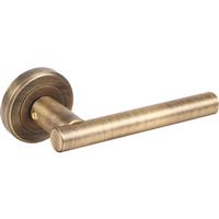 Serozzetta Philadelphia Lever On Rose Door Handles Antique (Pair) in Brass