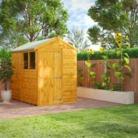 Powersheds Power Apex Shed 7' x 5' in Natural Timber