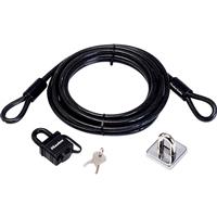 Master Lock Security Weatherproof Padlock and Cable Kit 4.5m x 10mm in Black Plastic