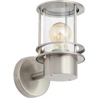 Zink Leonis Miners Style Wall Lantern 1X 42w Max E27 SST in Silver Aluminium
