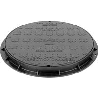 Aquaflow Small Inspection Cover & Frame Round in Black Plastic