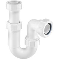 McAlpine Adjustable Inlet 'P' Trap 1 1/4" ASA10 in White Plastic