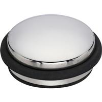 Dome Weight Door Stop Polished in Chrome Rubber